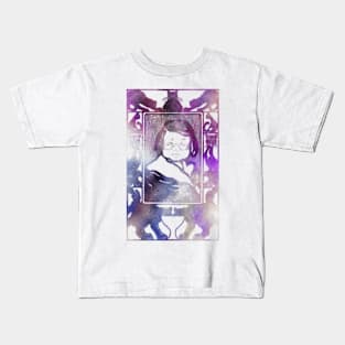 Portrait Of A Cat Fan In Amethyst Kids T-Shirt